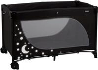 Baby-Reisebett BABYGO "Moonstars, black", Baby, Gr. Liegefl&auml;che B/L: 60cm x...