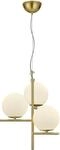 TRIO LEUCHTEN Pendelleuchte "Pure", wei&szlig; (messing wei&szlig;), 3, &Oslash; 16cm H: 150cm,...