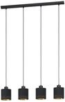 EGLO H&auml;ngeleuchte "ESTEPERRA Pendellampe, Stahl, Textil, IP20, E27, Esstischlampe,