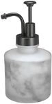 Seifenspender KLEINE WOLKE "Marmor", grau (anthrazit), B:8,4cm H:17cm L:8,4cm, Glas,