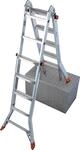 Teleskopleiter KRAUSE "MONTO TeleMatic", silber (silberfarben), B:68cm H:160cm,