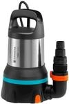 Klarwasserpumpe GARDENA "Tauchpumpe 17000 Aquasensor, 9036-20", blau (grau,