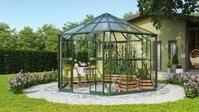 Gew&auml;chshaus VITAVIA "Pi 9000, mit Stahlfundamentrahmen", gr&uuml;n (smaragdgr&uuml;n),