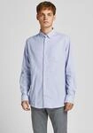 Langarmhemd JACK & JONES "JJEOXFORD SHIRT LS NOOS", Herren, Gr. M, N-Gr, blau