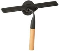 Duschabzieher WENKO "Bambusa", schwarz (schwarz, natur), B:24,3cm H:17cm L:3,5cm,