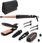 Multihaarstyler ROWENTA "CF4231 Infinite Looks 14-in-1", schwarz (schwarz, kupfer),