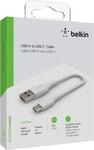 BELKIN Smartphone-Kabel "USB-C/USB-A Kabel PVC, 15cm", wei&szlig;, 15cmcm, Kabel,