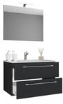 Waschtisch VCM "3-tlg. Waschplatz Waschtisch Badinos Schublade SP", schwarz, B:60cm
