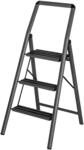 Trittleiter WENKO "Modell Alu-Compact, Klapptritt", grau (dunkelgrau), B:48cm