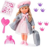 Stehpuppe BAYER "Charlene, 46 cm", grau (grau, rosa), Puppen, Kinder, Stehpuppe