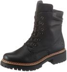Schn&uuml;rboots RIEKER, Damen, Gr. 39, schwarz, Lederimitat, Schuhe Schn&uuml;rboots,