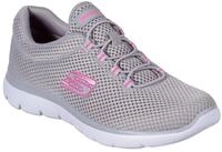 Slip-On Sneaker SKECHERS "SUMMITS", Damen, Gr. 40, grau (grau, pink), Textil, Schuhe
