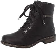 Schn&uuml;rboots RIEKER, Damen, Gr. 41, schwarz, Lederimitat, unifarben, Schuhe