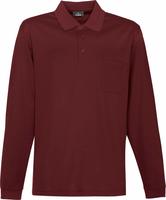 Poloshirt RAGMAN "Poloshirt Soft Knit Polo Knopf Langarm", Herren, Gr. M, rot,