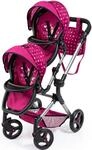 Puppen-Zwillingsbuggy BAYER "Twin Neo", rot (fee bordeaux), Puppenwagen,