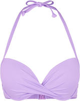 Push-Up-Bikini-Top S.OLIVER "Spain", Damen, Gr. 34, Cup C, lila, Microfaser,