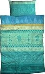Bettw&auml;sche CASATEX "Indi", gr&uuml;n (smaragd), B/L: 155cm x 220cm, 1 Stk., 1 Stk.,