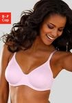 T-Shirt-BH LASCANA "perfect basic", Damen, Gr. 75, Cup E, rosa (ros&eacute;), Microtouch,