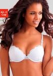 Push-up-BH LASCANA, Damen, Gr. 70, Cup C, wei&szlig;, Spitze, Obermaterial: 92% Polyamid,