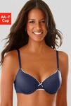 Schalen-BH LASCANA, Damen, Gr. 80, Cup A, blau (rauchblau), Microtouch, Obermaterial: