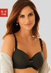 Schalen-BH LASCANA "Dirndl-BH, B&uuml;gel-BH", Damen, Gr. 70, Cup C, schwarz, Spitze,