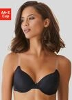 Schalen-BH LASCANA "T-Shirt-BH, Dirndl-BH, Ela", Damen, Gr. 90, Cup AA, schwarz,