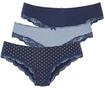 Slip LASCANA, Damen, Gr. 32/34, blau (marine, gepunktet, gestreift, uni),