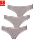 String LASCANA, Damen, Gr. 32/34, Jersey, grau (taupe), Jersey, Obermaterial: 95%