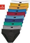 Slip LE JOGGER "Herren Unterhose", Herren, Gr. 4 (S), 10 Stk., bunt (blau, gelb,
