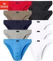 Slip H.I.S "Herren Minislip", Herren, Gr. 8 (XXL), 10 Stk., bunt (rot, blau,...