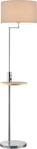TRIO LEUCHTEN Stehlampe "Claas", grau (nickelfarben), 1, &Oslash; 40cm H: 160cm, 1 Stk.,