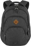 Laptoprucksack TRAVELITE "BASICS Melange", Gr. B/H/T: 31cm x 45cm x 16cm, grau