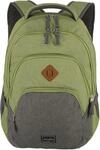 Laptoprucksack TRAVELITE "BASICS Melange", Gr. B/H/T: 31cm x 45cm x 16cm, gr&uuml;n