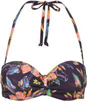 B&uuml;gel-Bandeau-Bikini-Top LASCANA "Malia", Damen, Gr. 38, Cup B, grau (anthrazit,