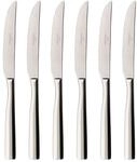Besteck-Set VILLEROY & BOCH "Pizza-& Steakmesser Piemont 6er Set silber", silber,
