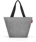 Shopper REISENTHEL "Einkaufstasche, shopper M", grau (twist silber), B:51cm H:30,5cm
