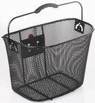 Fahrradkorb FISCHER FAHRRAD, schwarz, Taschen, B/H/T: 25cm x 34cm, Metall,