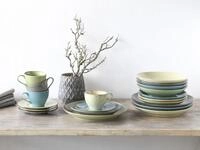 Kombiservice CREATABLE "Geschirr-Set NATURE COLLECTION", bunt (grau, blau, gr&uuml;n,