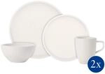 Geschirr-Set VILLEROY & BOCH "Starter-Set Artesano Original wei&szlig;", wei&szlig;, Porzellan,