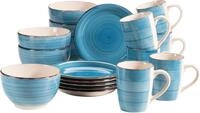 Kaffeeservice OTTO HOME "Geschirr-Set, Service Bell Tempo", blau (dunkelblau), 18