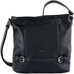 Hobo TOM TAILOR "Juna", Damen, Gr. B/H/T: 33cm x 28cm x 12,5cm, schwarz, Polyurethan,