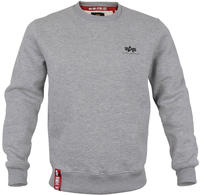 Sweatshirt ALPHA INDUSTRIES "Basic Sweater small Logo", Herren, Gr. L, grau...