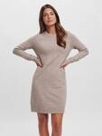 Strickkleid VERO MODA "VMDOFFY LS O-NECK DRESS GA NOOS", Damen, Gr. L, N-Gr, beige