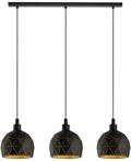 EGLO H&auml;ngeleuchte "ROCCAFORTE", schwarz (schwarz, goldfarben), 3, &Oslash; 17cm H: 110cm,