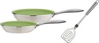 Pfannen-Set GSW "CERAMICA color", gr&uuml;n (gr&uuml;n, wei&szlig;), &Oslash;:28cm, Pfannen,