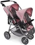 Puppen-Zwillingsbuggy CHIC2000 "Vario, Grau-Rosa", bunt (melange grau, rosa),