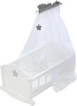 Puppenwiege ROBA "Stella", wei&szlig;, Puppenm&ouml;bel, KinderB:35cm H:68cm T:52cm,