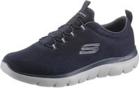 Slip-On Sneaker SKECHERS "SUMMITS", Herren, Gr. 44, blau (navy), Textil, Schuhe