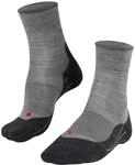 Socken FALKE "RU4 Endurance Wool", Damen, Gr. 41-42, grau (light grau meliert