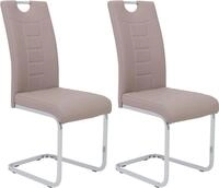 Freischwinger HELA "Ruby", braun (cappuccino, silberfarben), B:44cm H:104cm T:57,5cm,